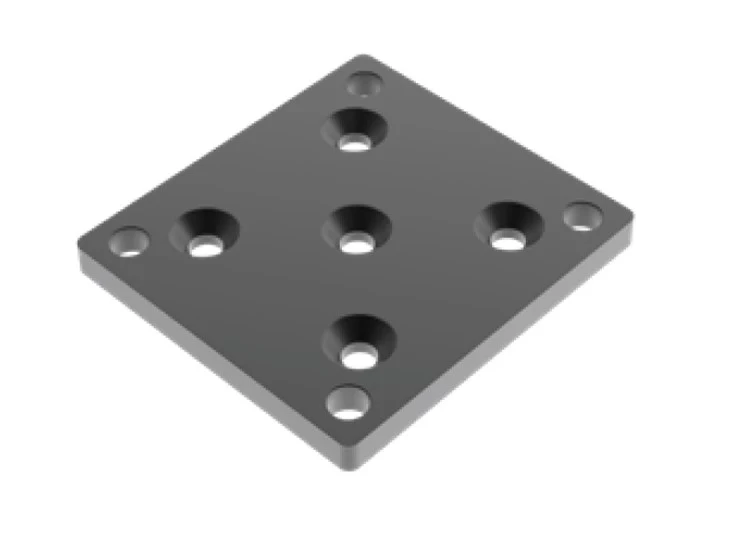 Aluminiowa płyta kotwiąca do słupka 80x80 R7016