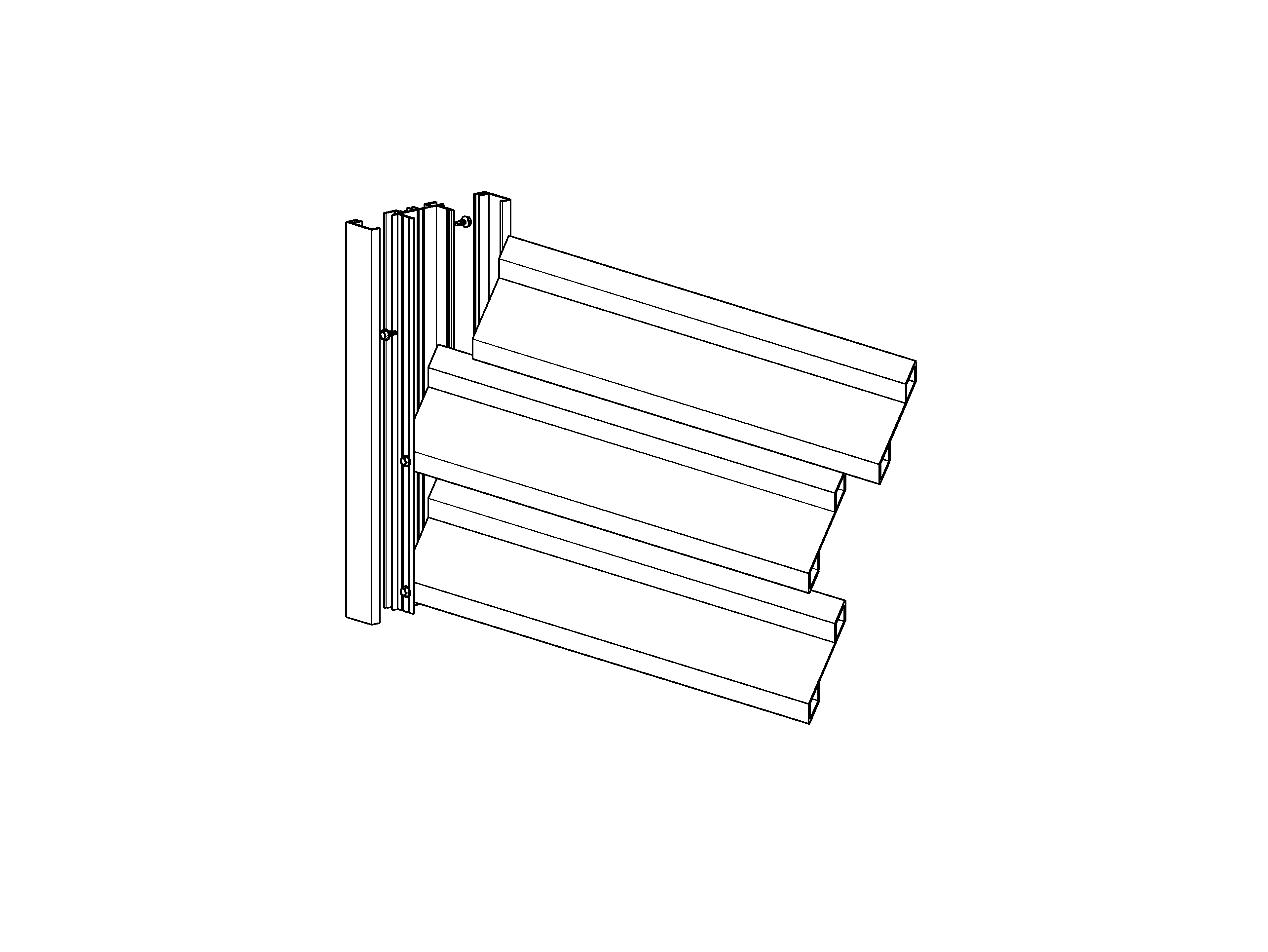 Aluminiowy adapter 66x40-1500mm do żaluzji do 46mm R7016 - Image 2