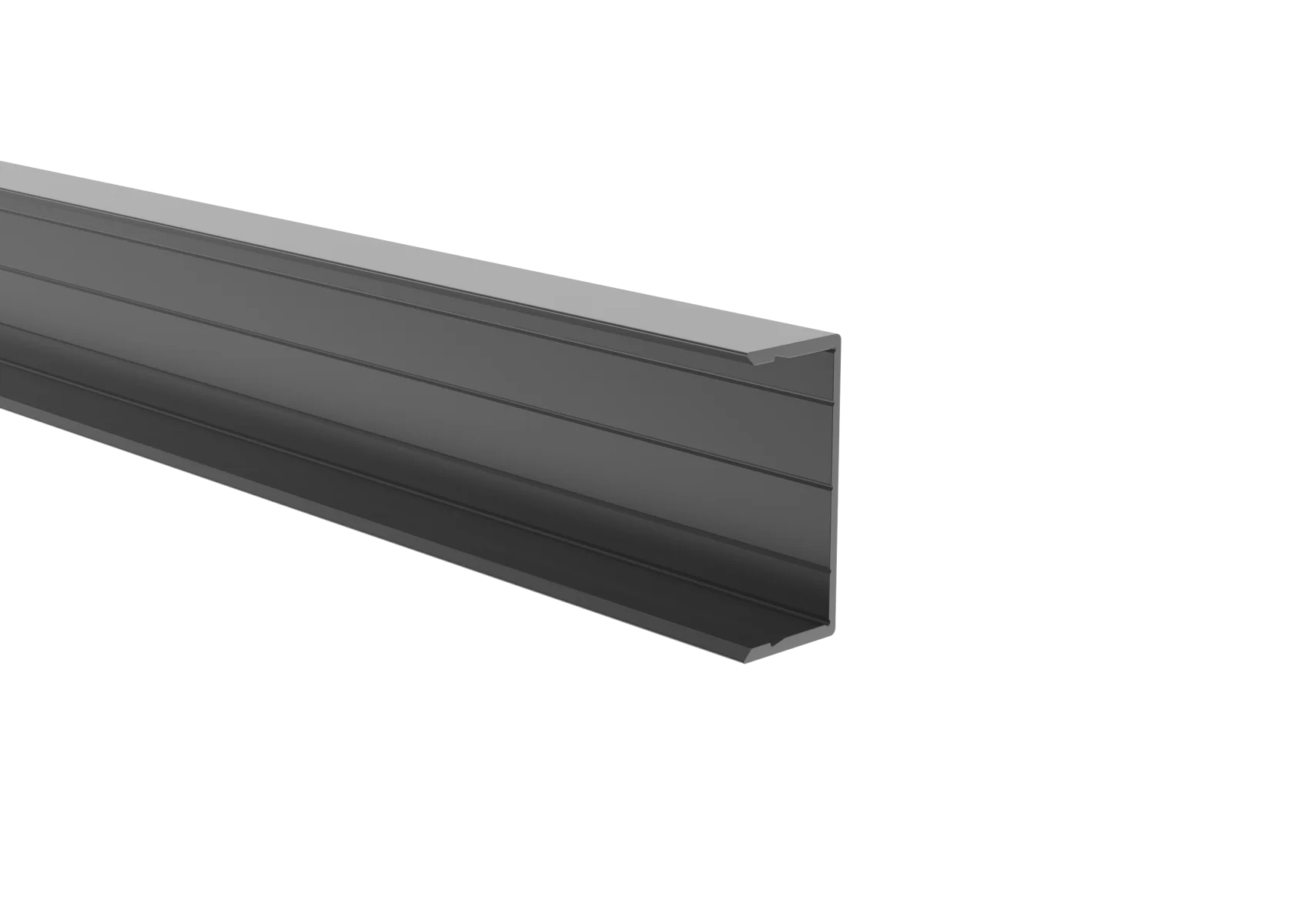 Aluminiowy adapter ogrodzeniowy do wypełnień 40 mm i do systemu elewacyjnego, 45 x 20 – 6,0 m – Antracyt RAL 7016