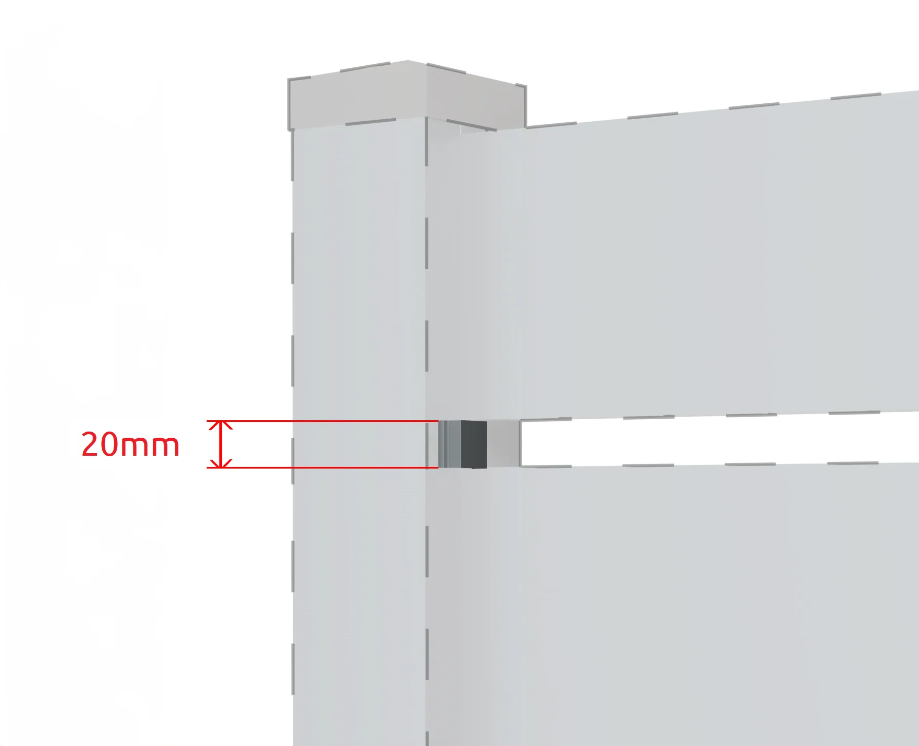 Aluminiowy dystans 20mm antracyt - Image 2