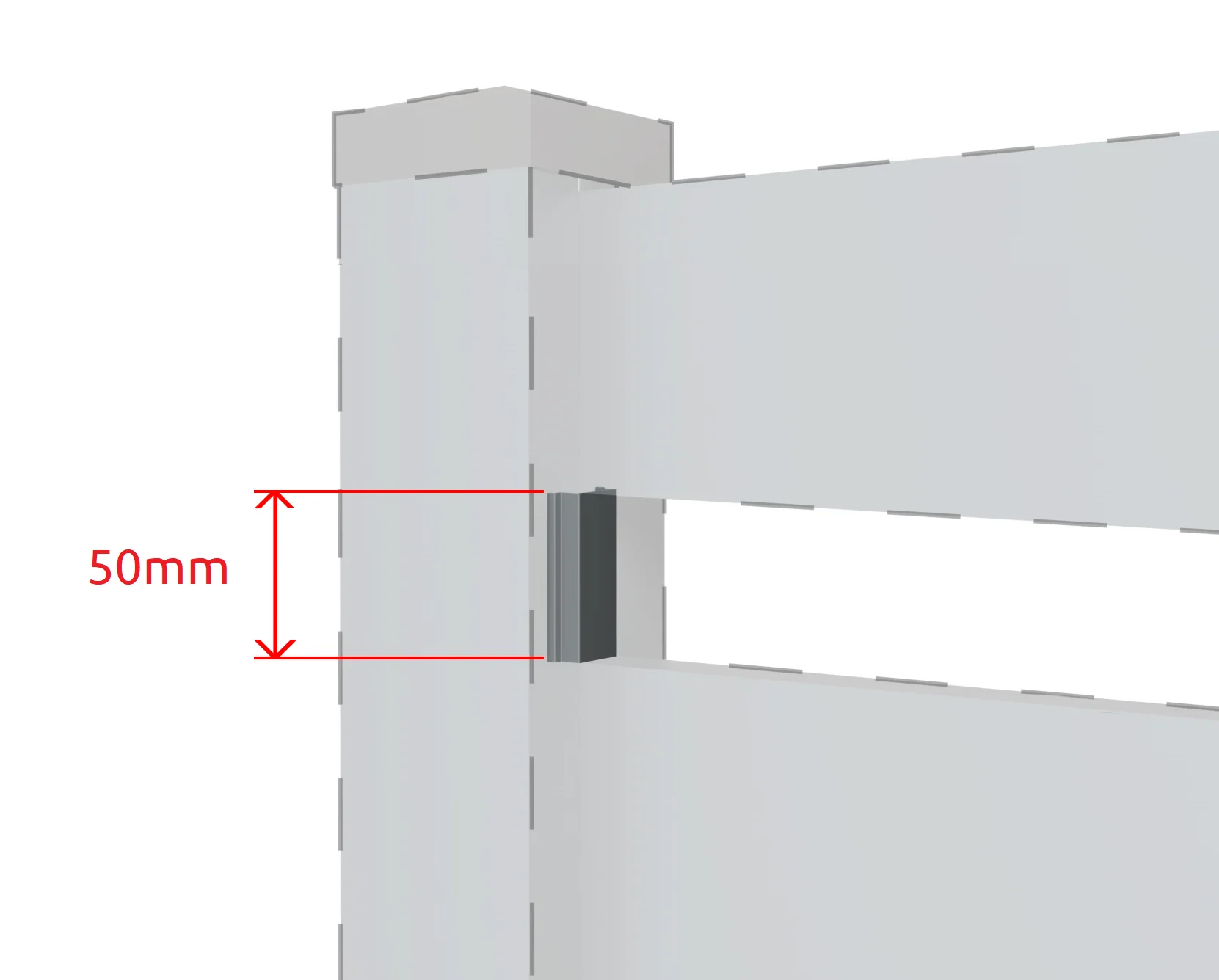 Aluminiowy dystans 50mm antracyt - Image 2