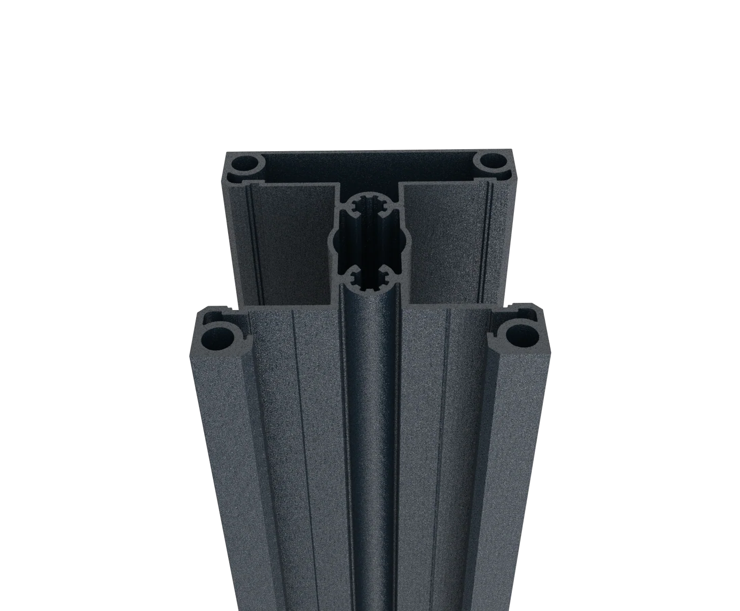 Aluminiowy słupek ogrodzeniowy 70x70 mm – 6 m – Antracyt RAL 7016 – do wypełnień o szerokości 40 mm