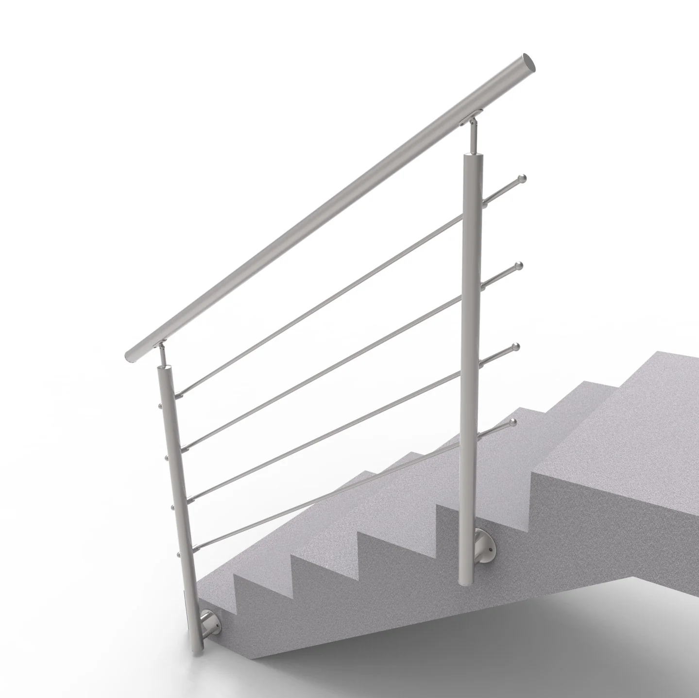 Balustrada nierdzewna AISI304, D42,4/4xd12/H900/L1
