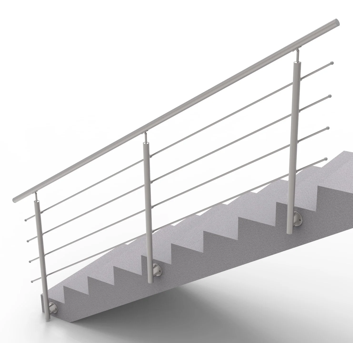 Balustrada nierdzewna AISI304, D42,4/4xd12/H900/L3