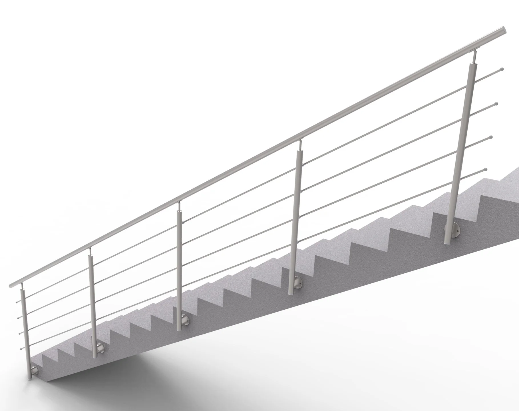 Balustrada nierdzewna AISI304, D42,4/4xd12/H900/L6