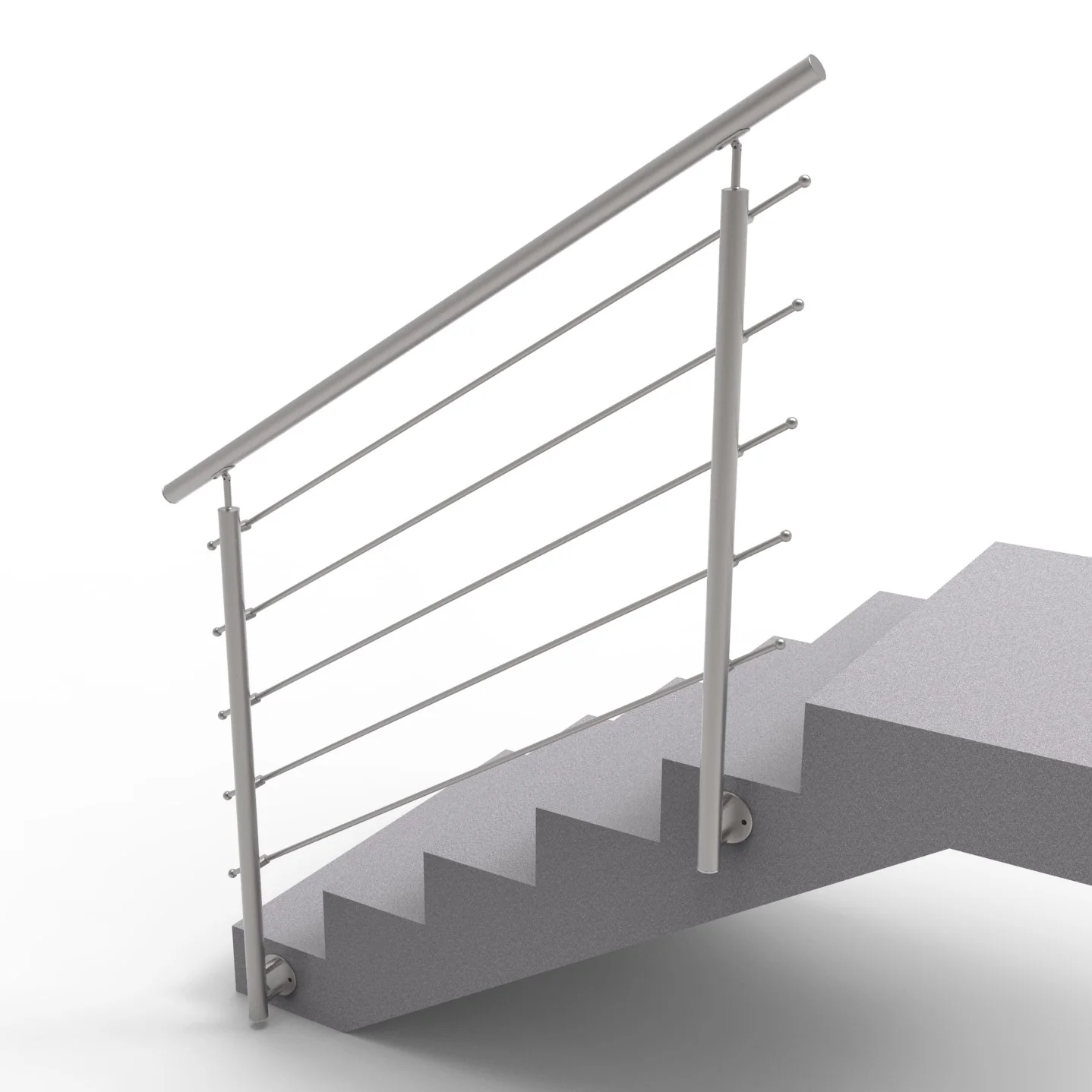 Balustrada nierdzewna AISI304, D42,4/5xd12/H1000/L