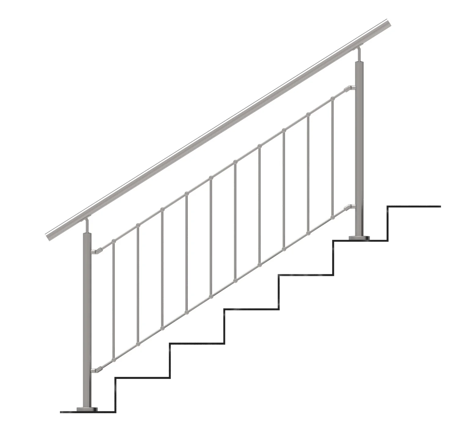 Balustrada nierdzewna pionowa VR AISI304, D42,4/d1 - Image 2