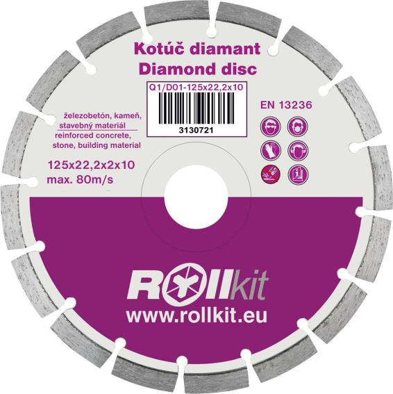 Diamentowe ostrze 125x22,2x10mm