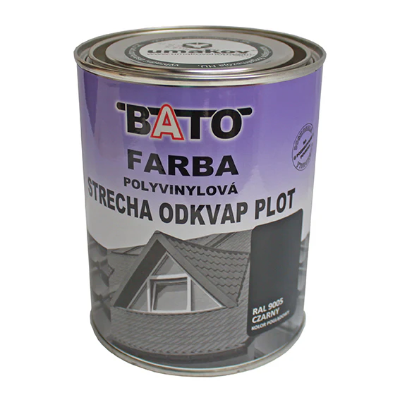 Farba poliwinylowa, czarna RA9005 satin 1kg (0,8L)