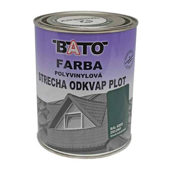 Farba poliwinylowa,Zielony RAL6005 satin 1kg(0,8L)