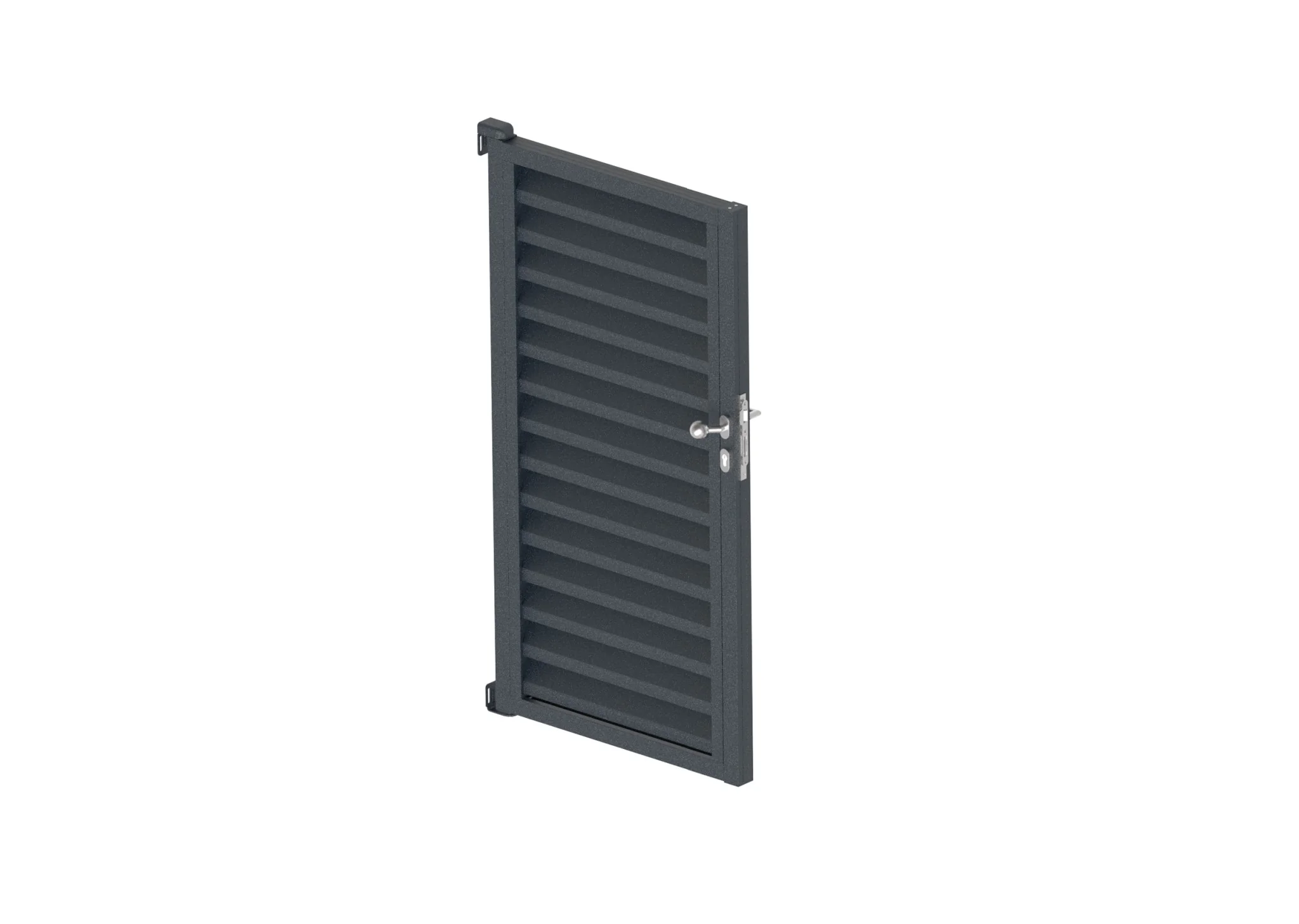 Jednoskrzydłowa żaluzjowa brama aluminiowa 1,025x1,85m - zestaw
