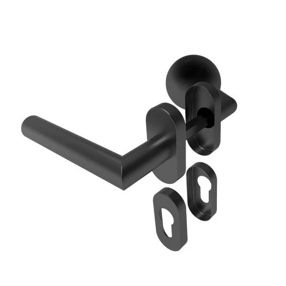 Klamko-gałka, stal nierdzewna, AISI 304 lewa BLACK