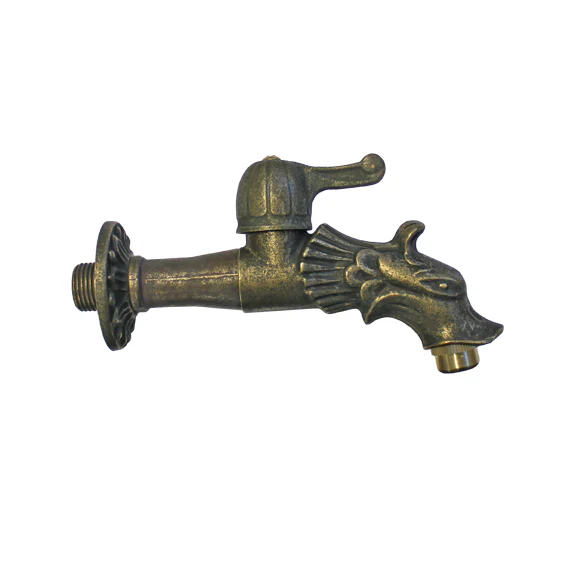 Kran ozdobny na zlewy ogrodowe Ms s pákou, L=140mm
