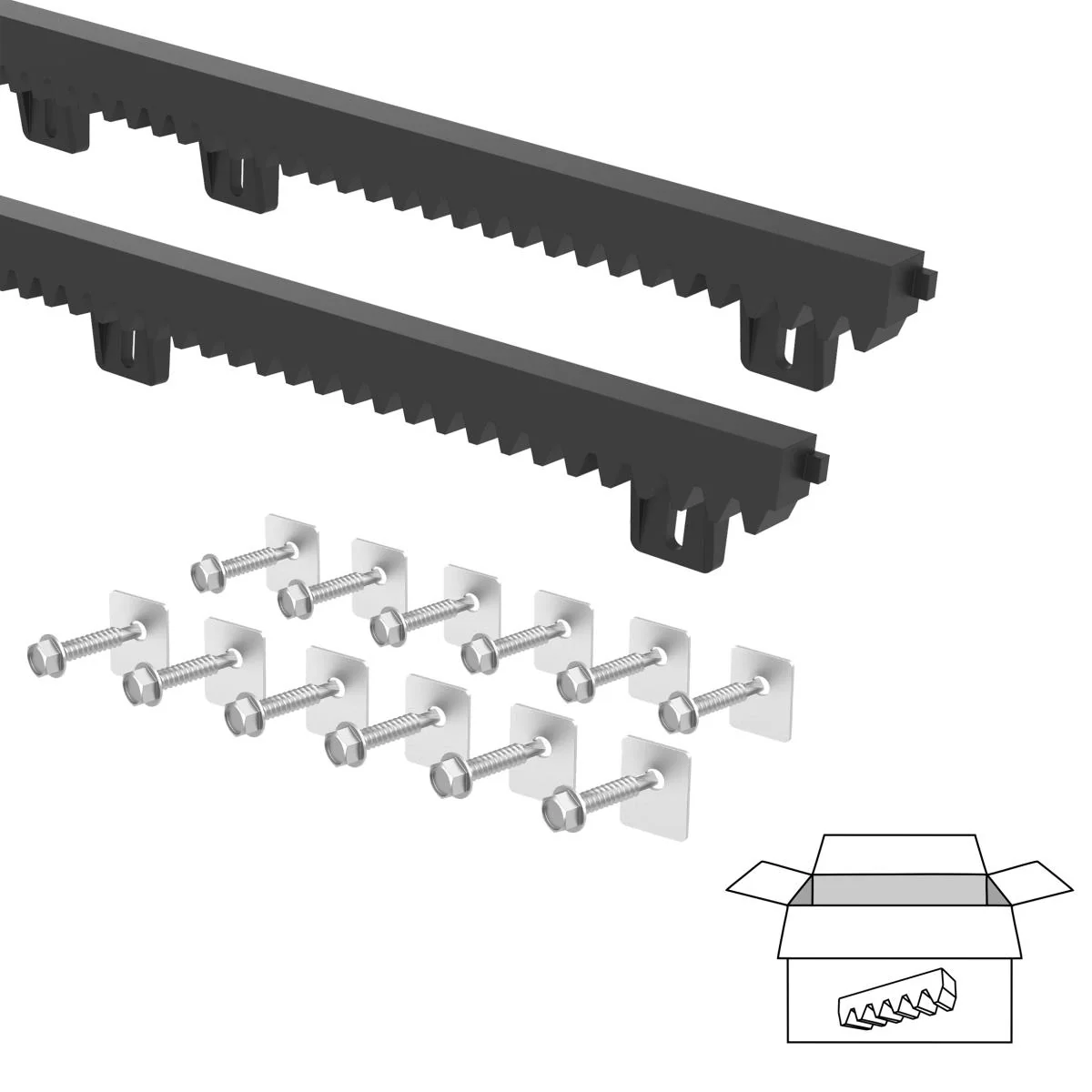 Listwa zębata PVC+Fe,27x20mm, L 1+1m, max 700kg