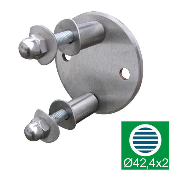 Mocowanie boczne śrubowe AISI304, D100/d42,4x2/s51