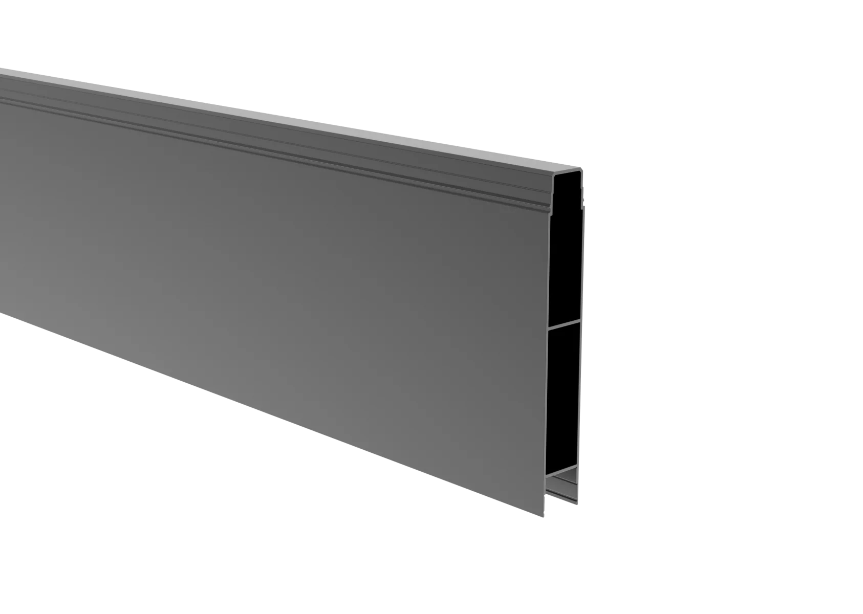 Pełna aluminiowa przęsło ogrodzeniowe, 20 × 120 – 2,0 m – Antracyt RAL 7016