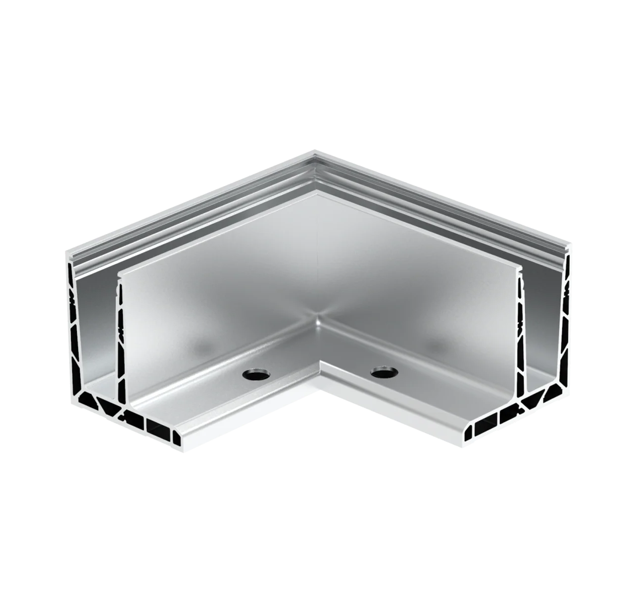 Profil balustrady szklanej Al AL/ELOX/Satin