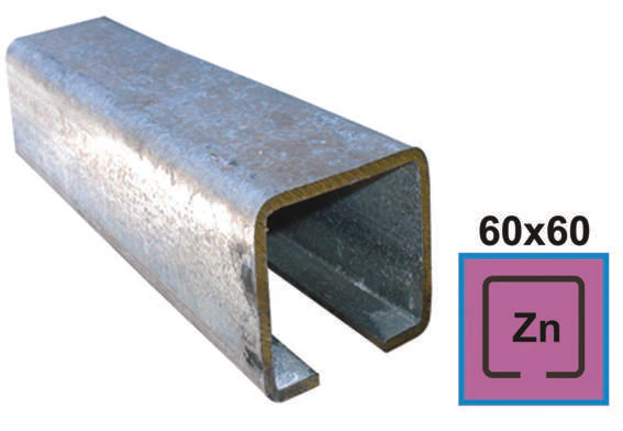 Profil do bramy przesownej Zn, 60x60x4mm, L3m - Image 2