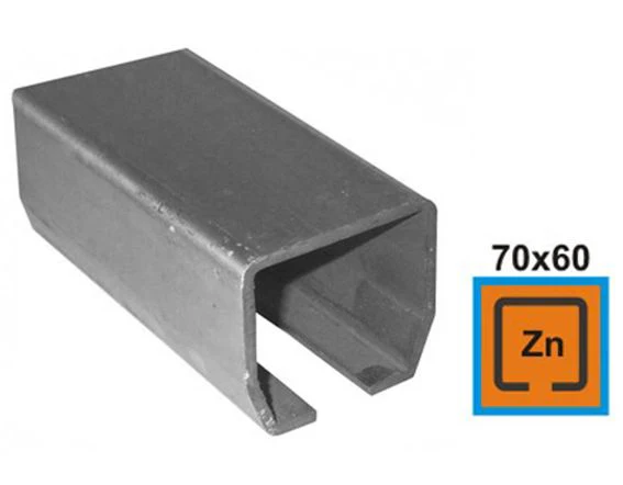 Profil do bramy przesuwnej Zn, 70x60x3,5mm, L3m - Image 2