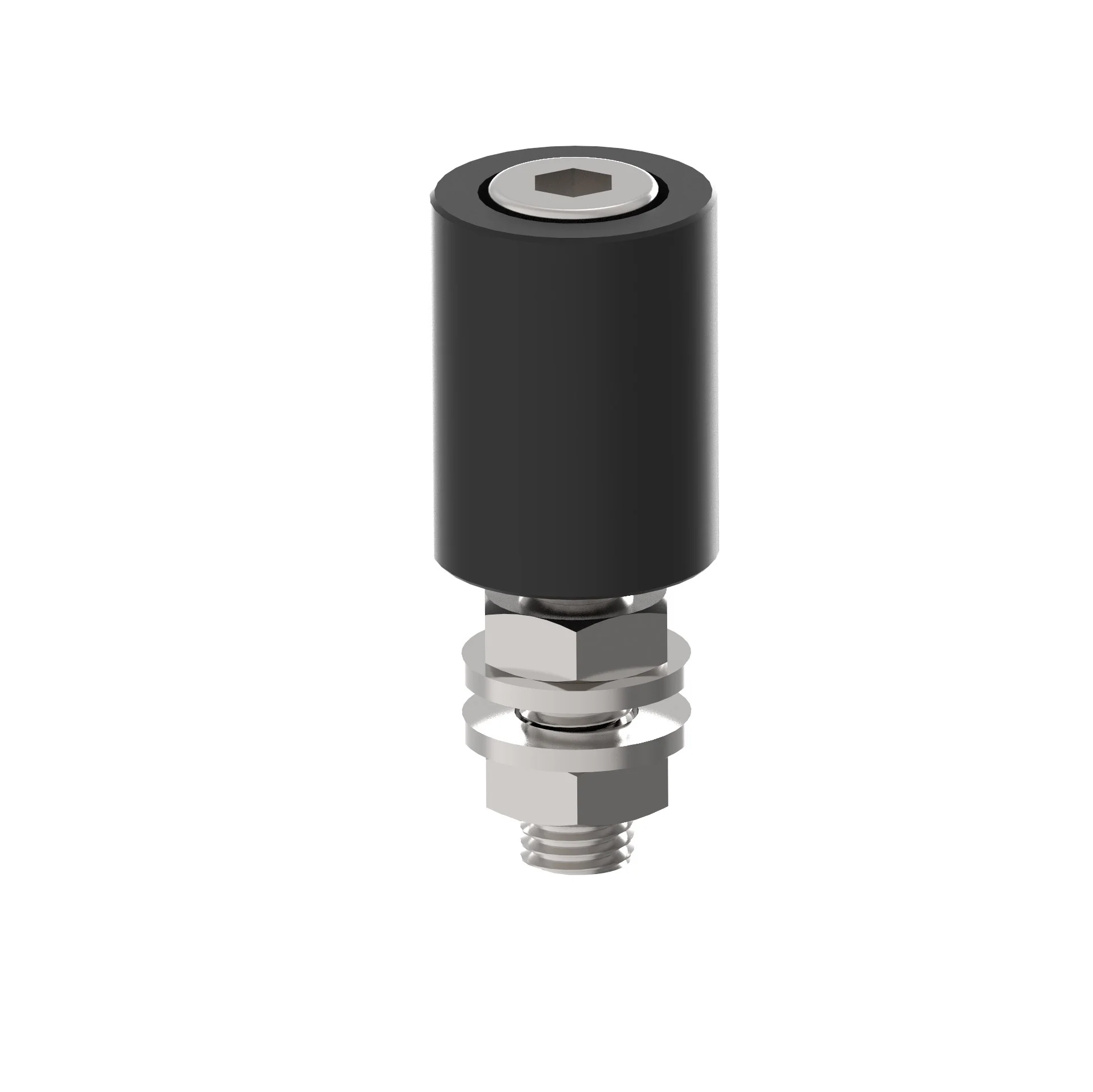 Rolka tworzywowa Zn, D30mm, M12, black