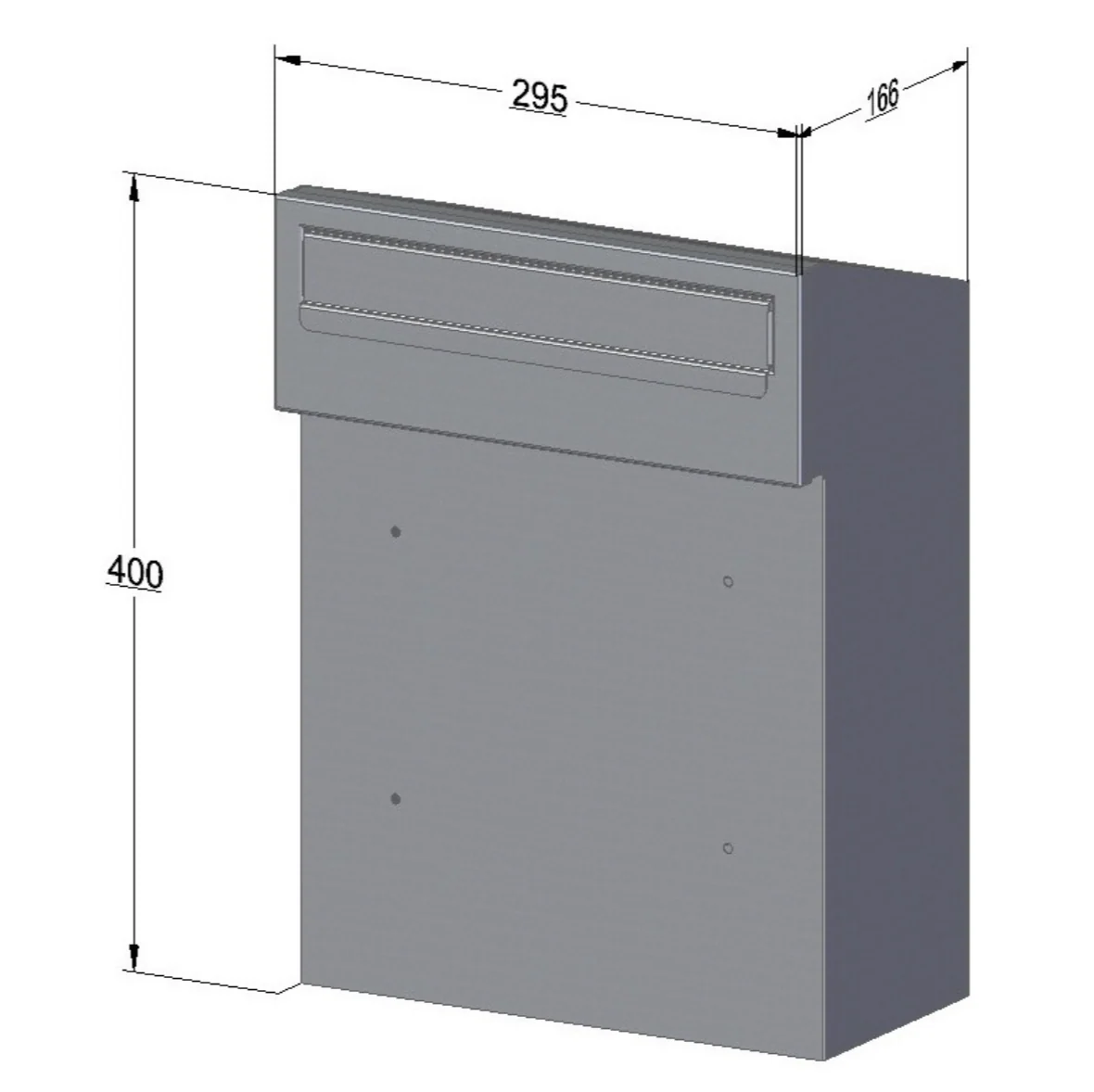 Skrzynka pocztowa, Zn, 370x370x100mm - Image 5