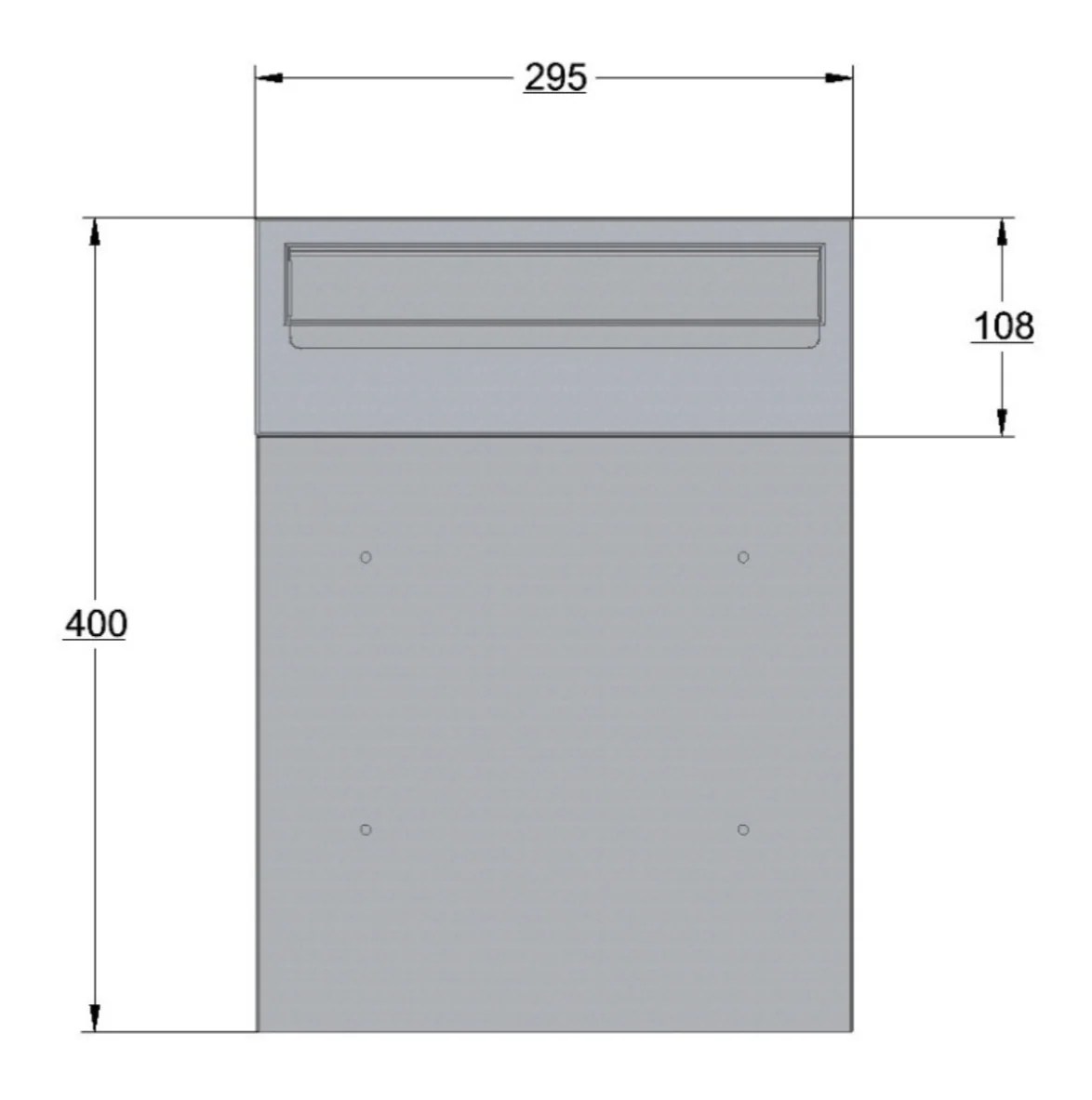 Skrzynka pocztowa, Zn, 370x370x100mm - Image 6