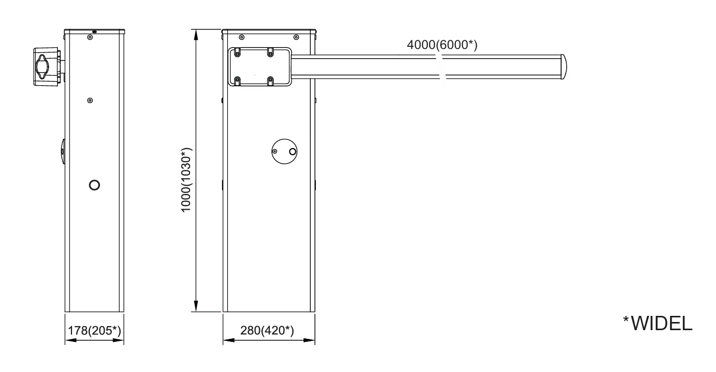 Szlaban z elektroniką 24V, 4m - Image 2