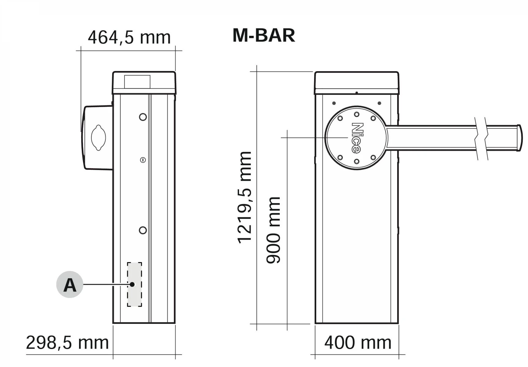 Szlaban z elektroniką 24V, do 3m - Image 2