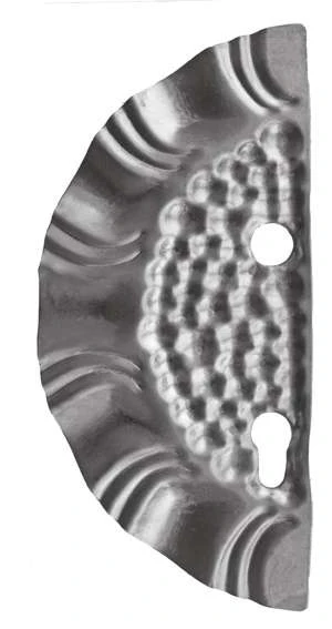 Szyld zdobiony z otworami 265x125, t1,2, d19, 85mm