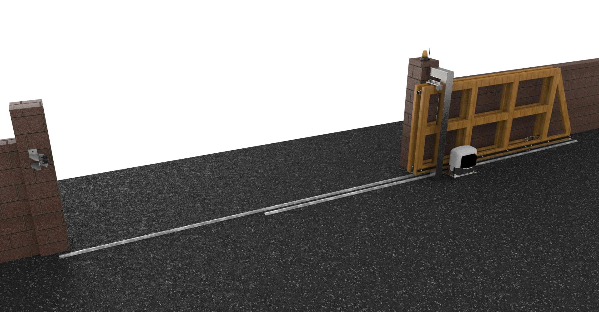 Teleskopowy system bramy. Max 15m, 2-dzielna - Image 4