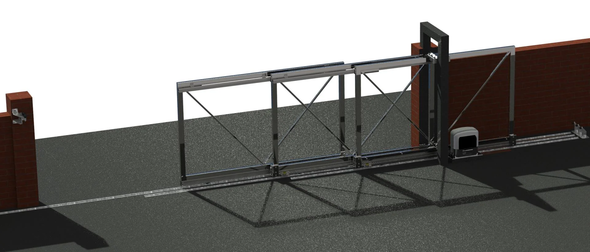 Teleskopowy system bramy. Max 15m, 3-dzielna - Image 3