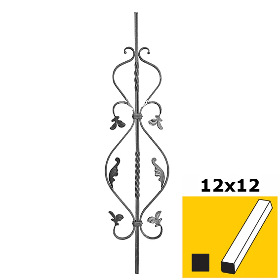 Tralka zdobiona h900, 12x12/12x6mm