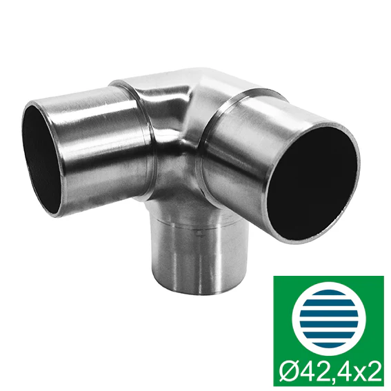 Trójnik narożny AISI316, D42,4x2mm/90° - Image 2