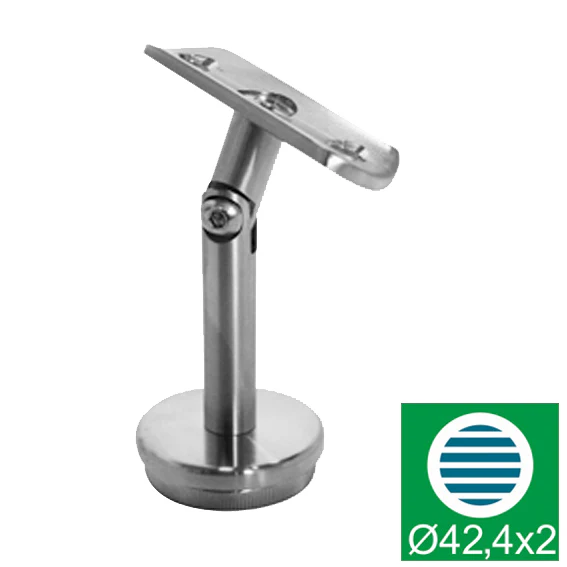 Uchwyt poręczy D42,4/D42,4mm d12mm AISI304, D42,4x