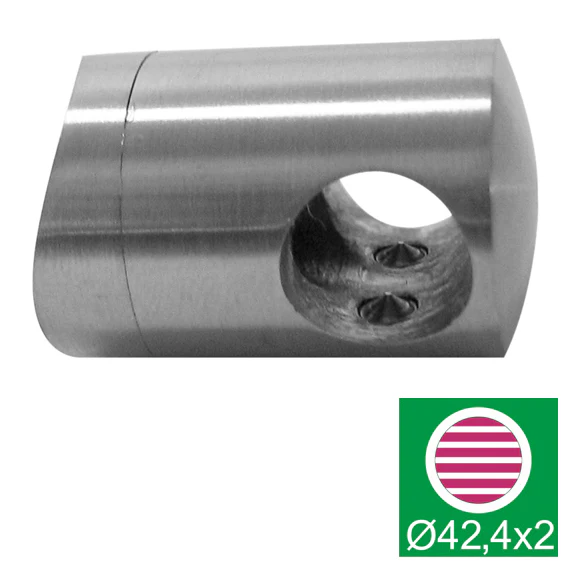 Uchwyt przelotowy złączny AISI316, D42,4/d10mm