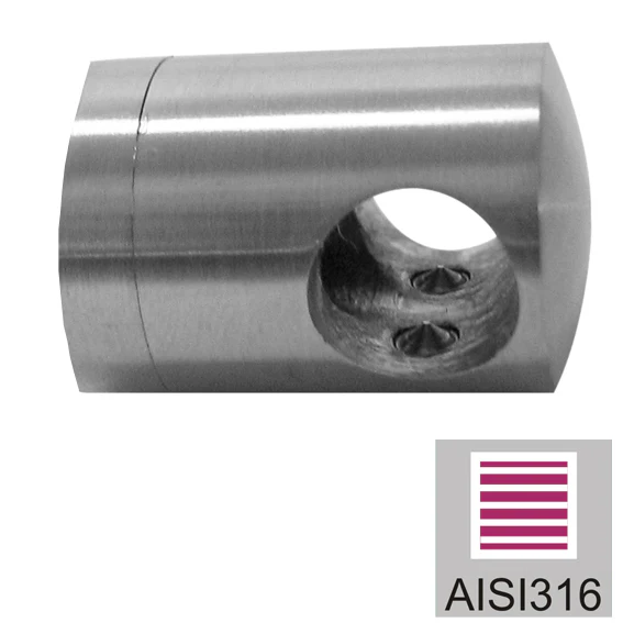 Uchwyt złączny D12mm na płasko JP AISI 316 AISI316