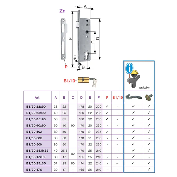 Zamek 50x30mm - Image 3