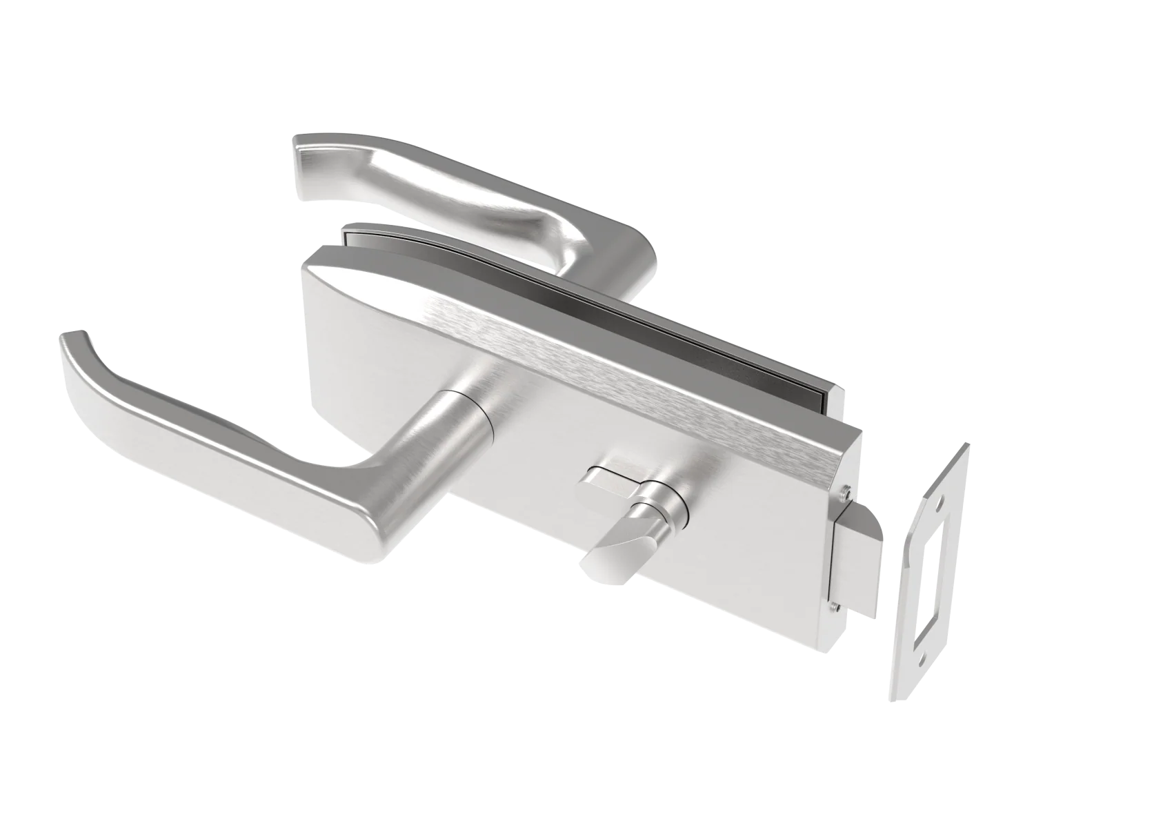 zamek centralny inox, glass t 8,10,12mm