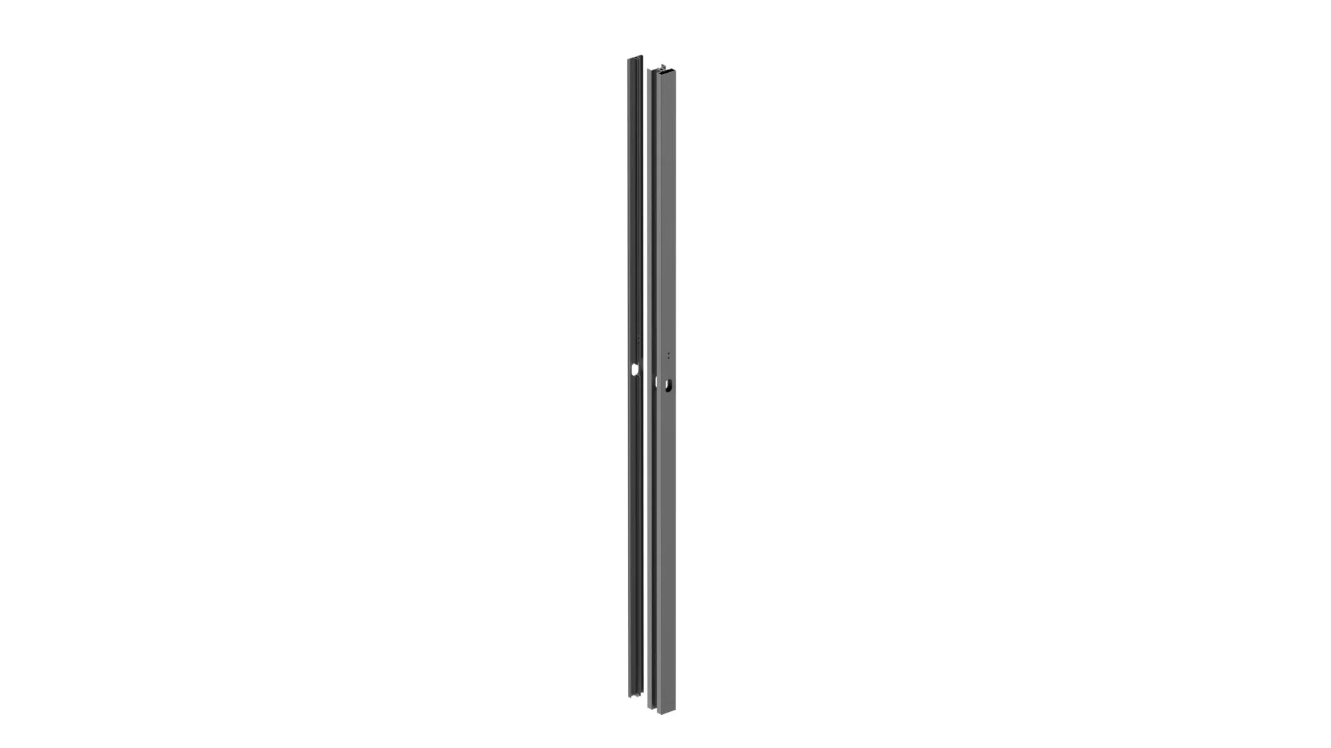 Zestaw aluminiowego słupka 50x60 i osłony dla części zamkowej - 1850mm - Image 2