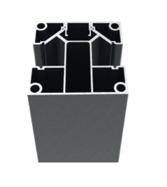 Zestaw aluminiowego słupka ogrodzeniowego 70 × 70 mm – 2,0 m – Antracyt RAL 7016 – do wypełnień o szerokości 20 mm (list