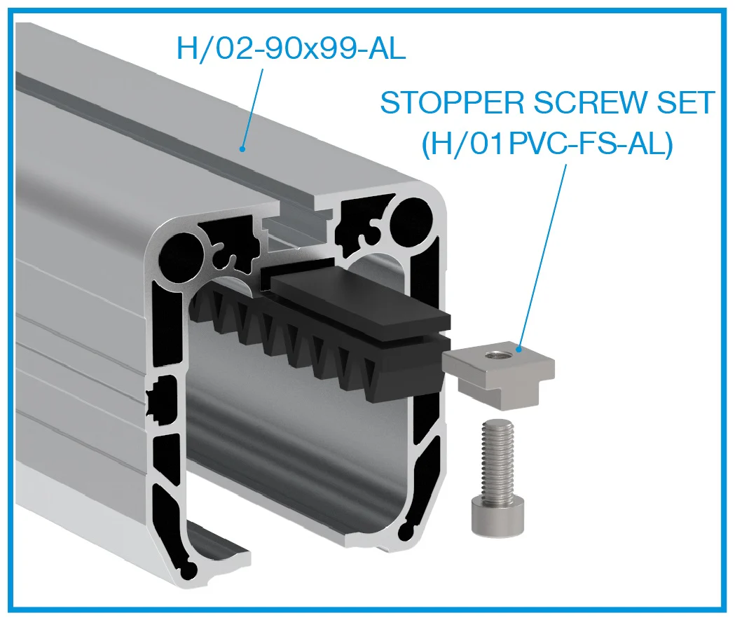 Zestaw montażowy do nylonowych grzebieni H/01PVC-AL - Image 3